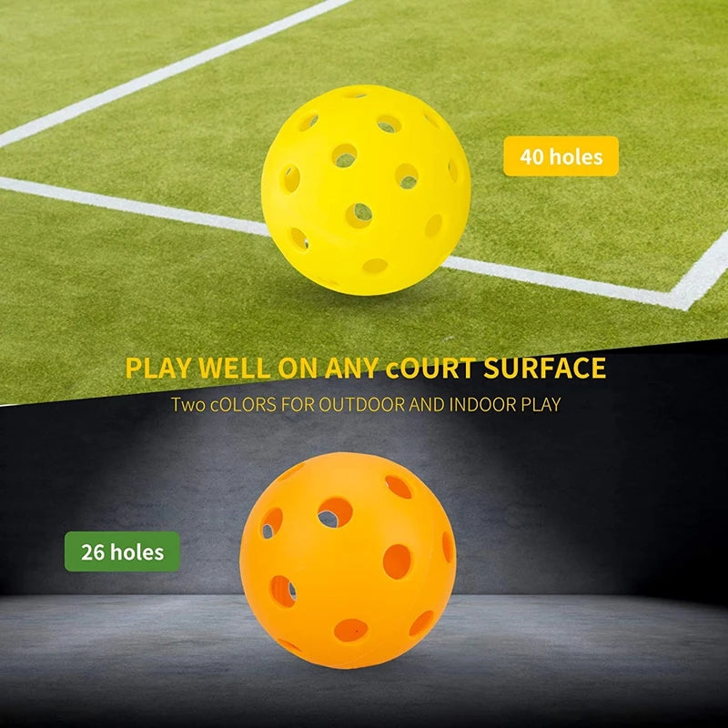 Indoor Pickleball Balls Paddle Ball 26 Holes Pickleball Sport Training