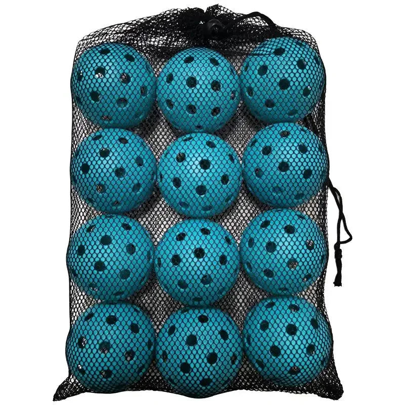 12pcs Pickleball 74MM 40 Holes Outdoor Durable Pickleballs 26g per