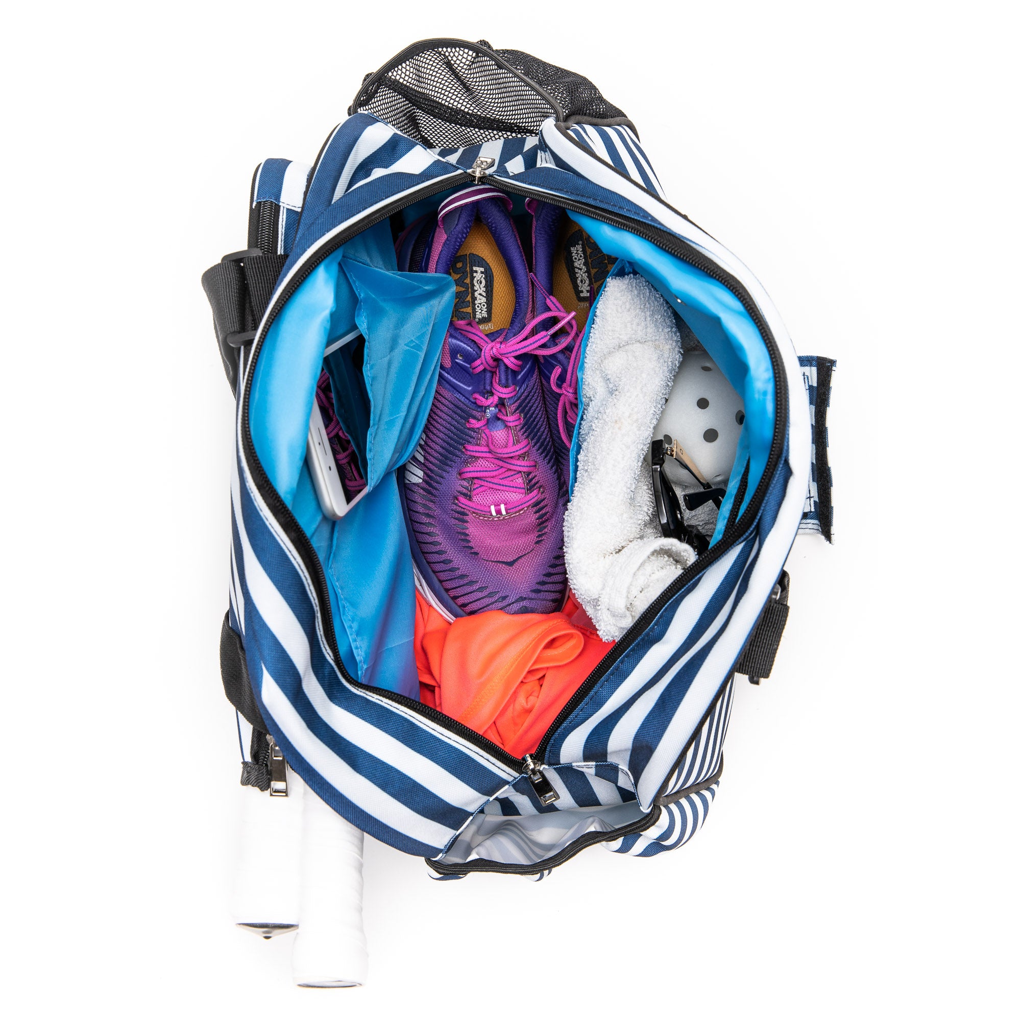 Stylish Stripe Blue Premium Women's Pickleball Bag